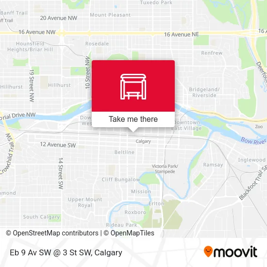 Eb 9 Av SW @ 3 St SW map