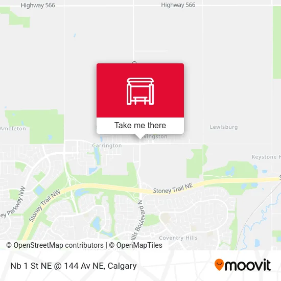 Nb 1 St NE @ 144 Av NE map