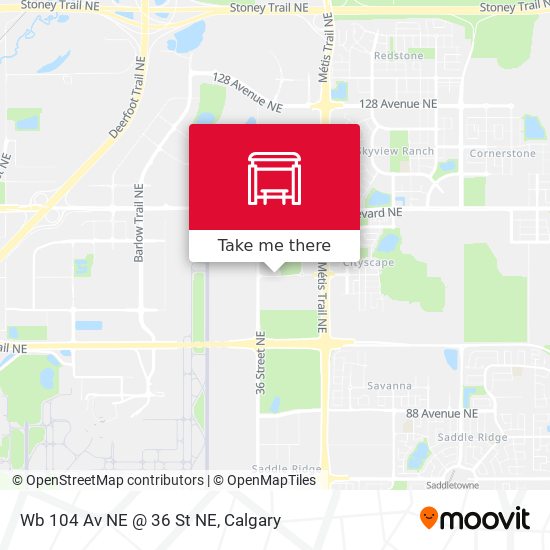Wb 104 Av NE @ 36 St NE map