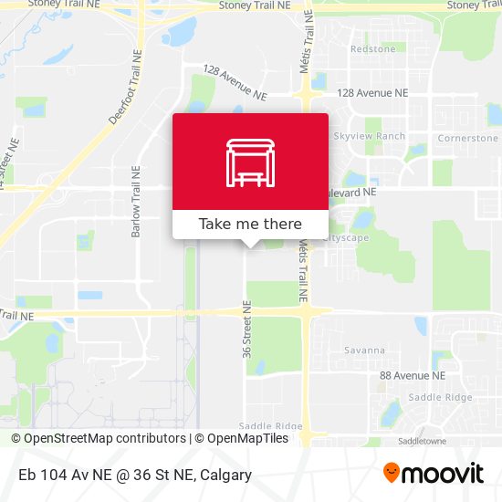 Eb 104 Av NE @ 36 St NE map