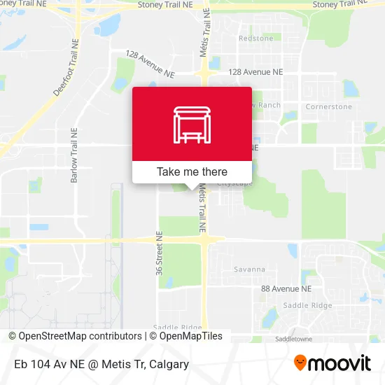 Eb 104 Av NE @ Metis Tr map