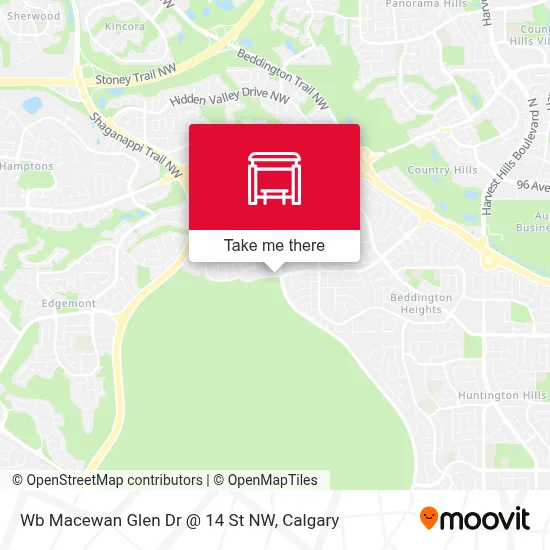 Wb Macewan Glen Dr @ 14 St NW map