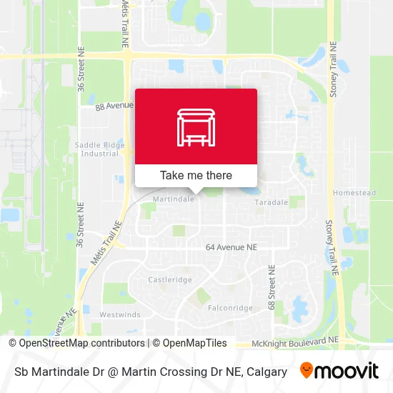 Sb Martindale Dr @ Martin Crossing Dr NE map