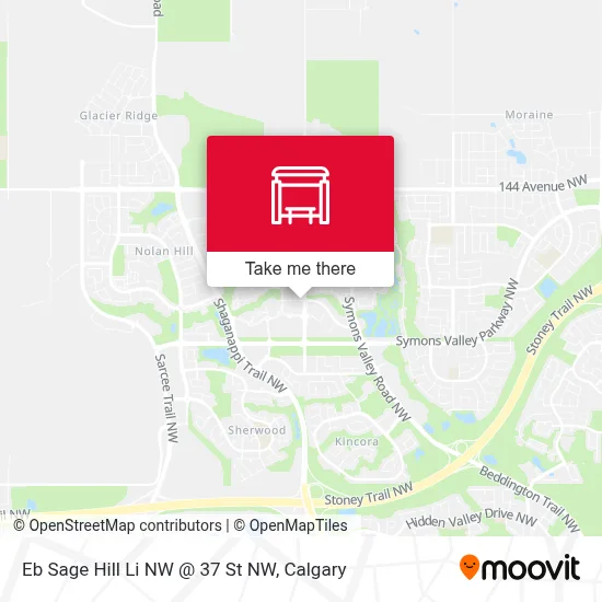 Eb Sage Hill Li NW @ 37 St NW map
