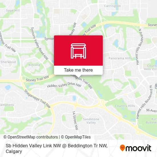 Sb Hidden Valley Link NW @ Beddington Tr NW map