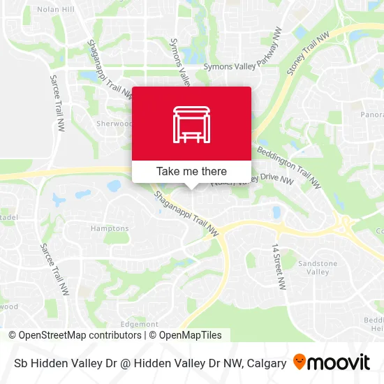 Sb Hidden Valley Dr @ Hidden Valley Dr NW map