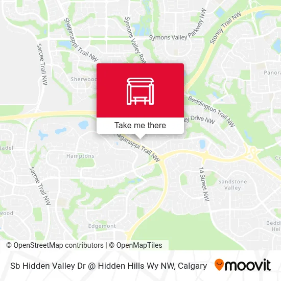 Sb Hidden Valley Dr @ Hidden Hills Wy NW map