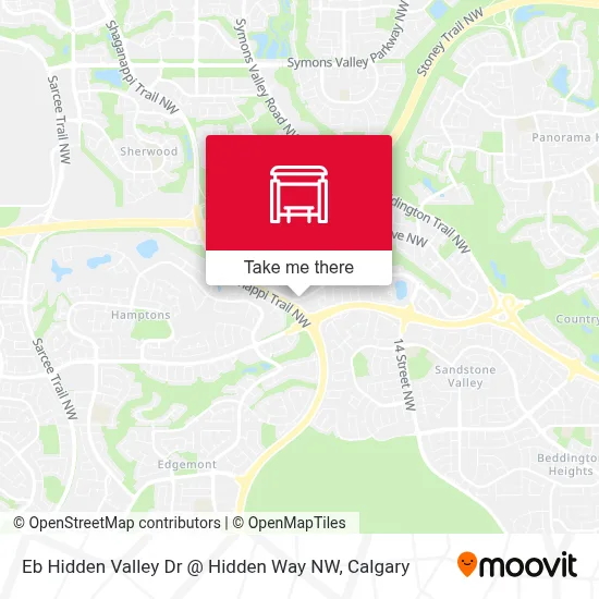 Eb Hidden Valley Dr @ Hidden Way NW map