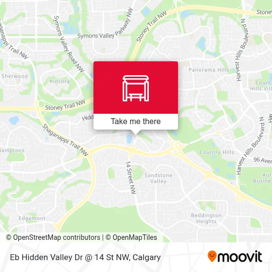 Eb Hidden Valley Dr @ 14 St NW map