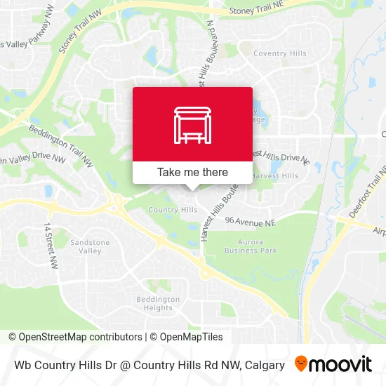 Wb Country Hills Dr @ Country Hills Rd NW map