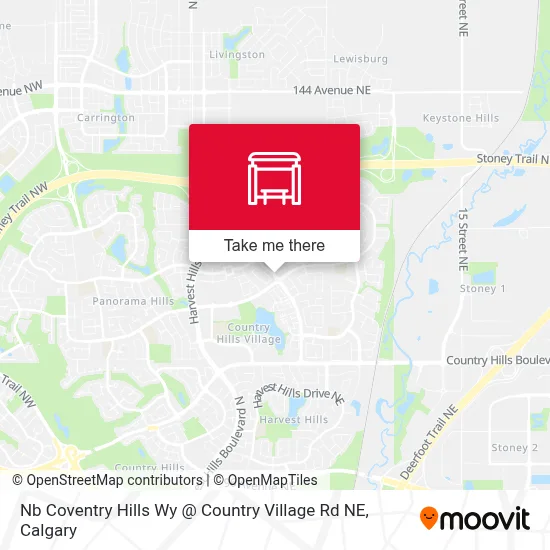 Nb Coventry Hills Wy @ Country Village Rd NE map