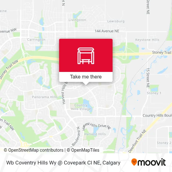 Wb Coventry Hills Wy @ Covepark Cl NE map
