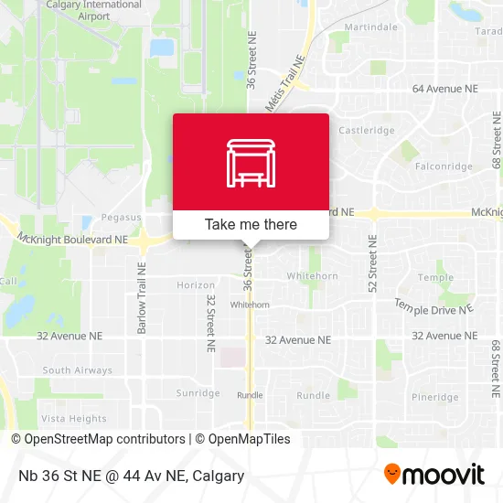 Nb 36 St NE @ 44 Av NE map