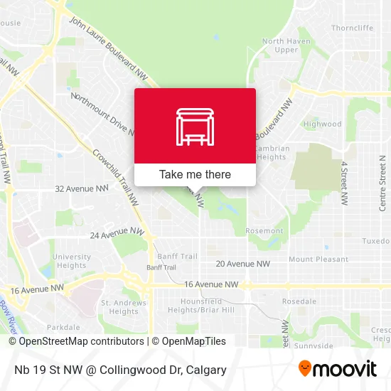 Nb 19 St NW @ Collingwood Dr map