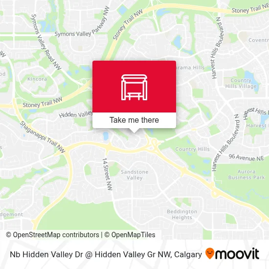 Nb Hidden Valley Dr @ Hidden Valley Gr NW map