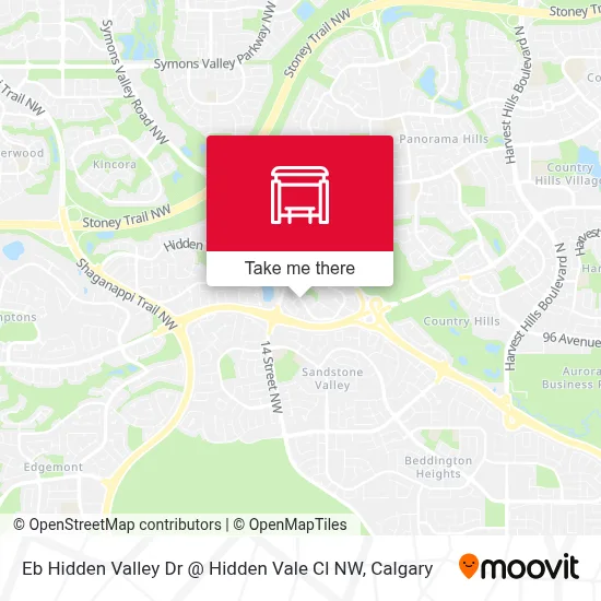 Eb Hidden Valley Dr @ Hidden Vale Cl NW map