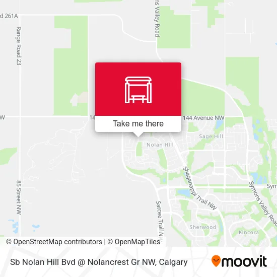 Sb Nolan Hill Bvd @ Nolancrest Gr NW map