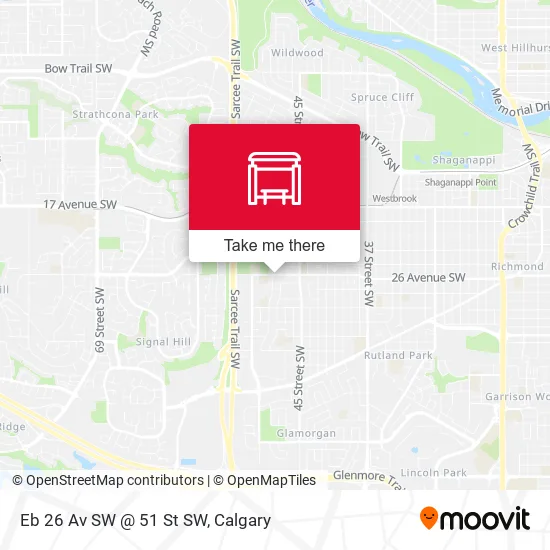 Eb 26 Av SW @ 51 St SW map