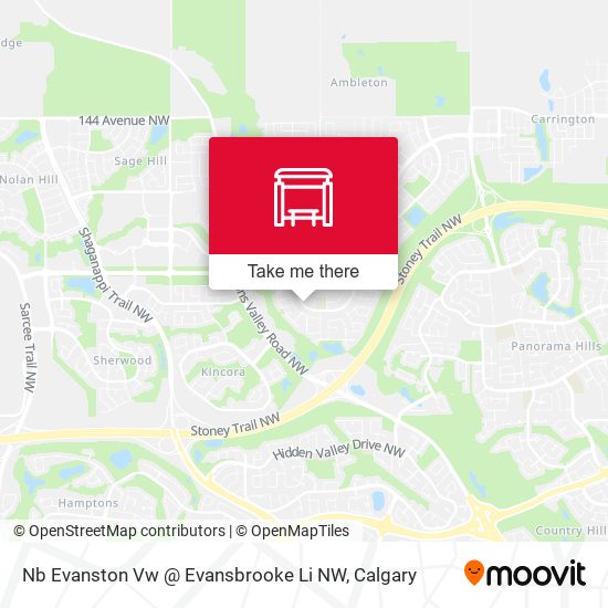 Nb  Evanston Vw @ Evansbrooke Li NW map