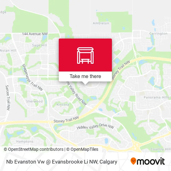 Nb  Evanston Vw @ Evansbrooke Li NW map