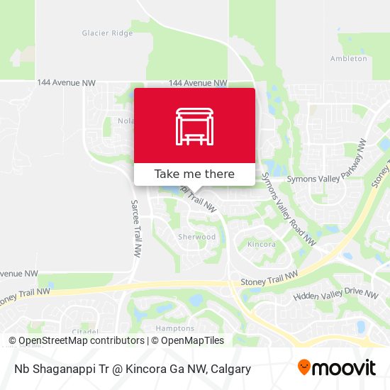 Nb Shaganappi Tr @ Kincora Ga NW map