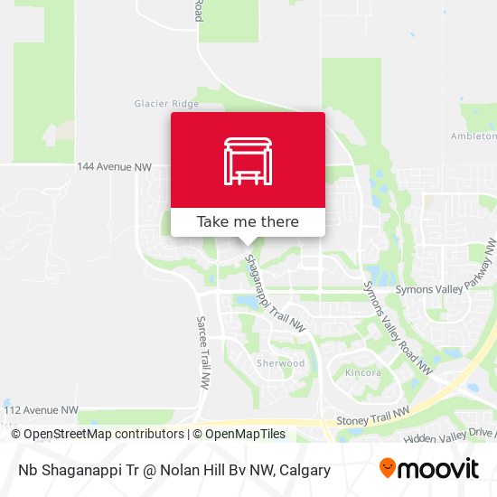 Nb Shaganappi Tr @ Nolan Hill Bv NW map