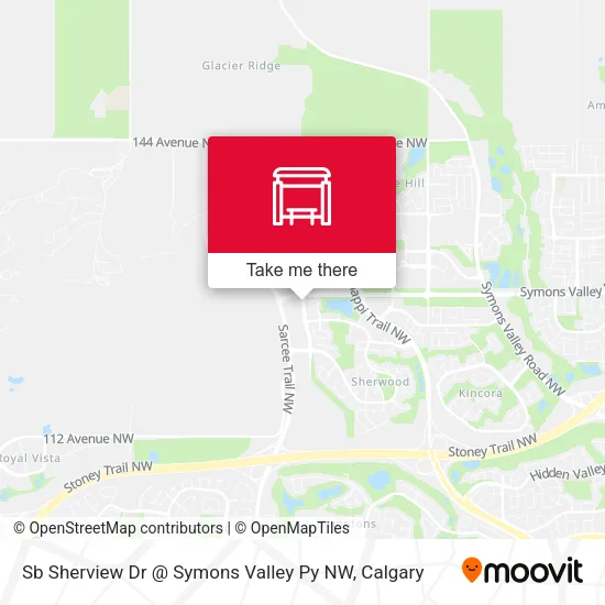 Sb Sherview Dr @ Symons Valley Py NW map