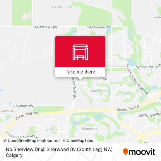 Nb Sherview Dr @ Sherwood Bv (South Leg) NW map