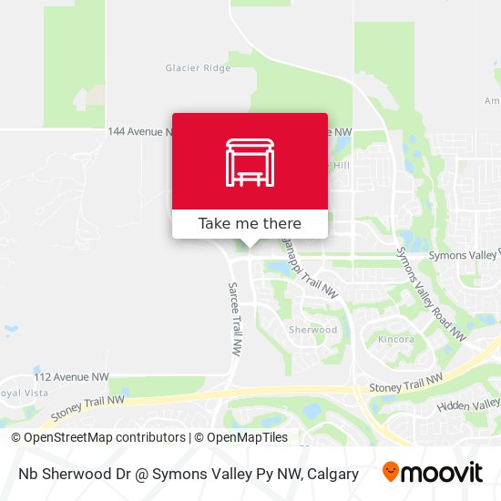 Nb Sherwood Dr @ Symons Valley Py NW map