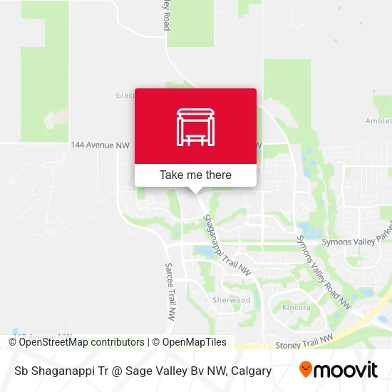 Sb Shaganappi Tr @ Sage Valley Bv NW map