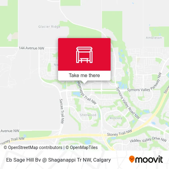 Eb Sage Hill Bv @ Shaganappi Tr NW map