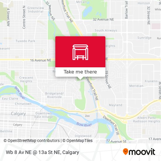 Wb 8 Av NE @ 13a St NE map