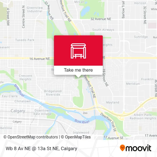 Wb 8 Av NE @ 13a St NE map