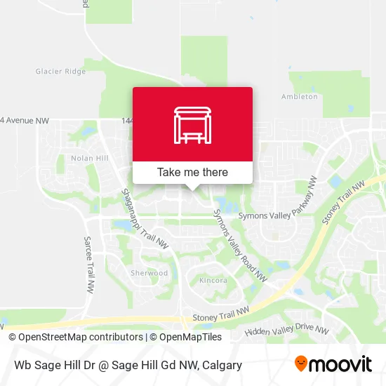 Wb Sage Hill Dr @ Sage Hill Gd NW map
