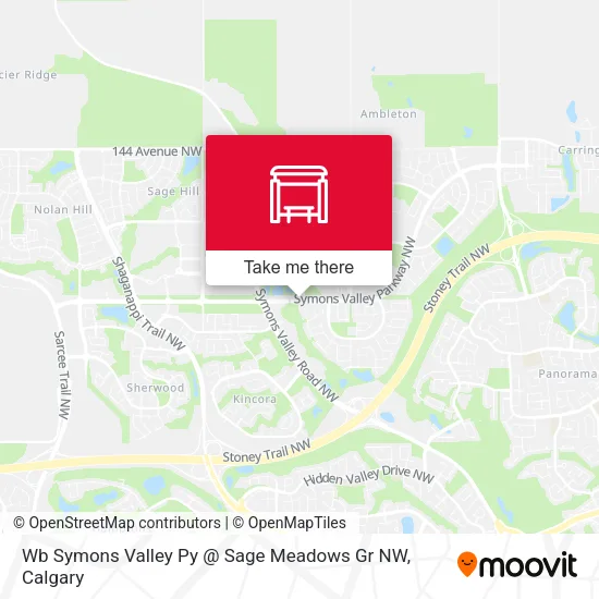 Wb Symons Valley Py @ Sage Meadows Gr NW map