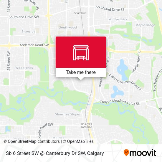 Sb 6 Street SW @ Canterbury Dr SW map