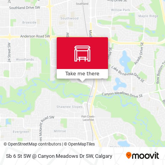 Sb 6 St SW @ Canyon Meadows Dr SW map
