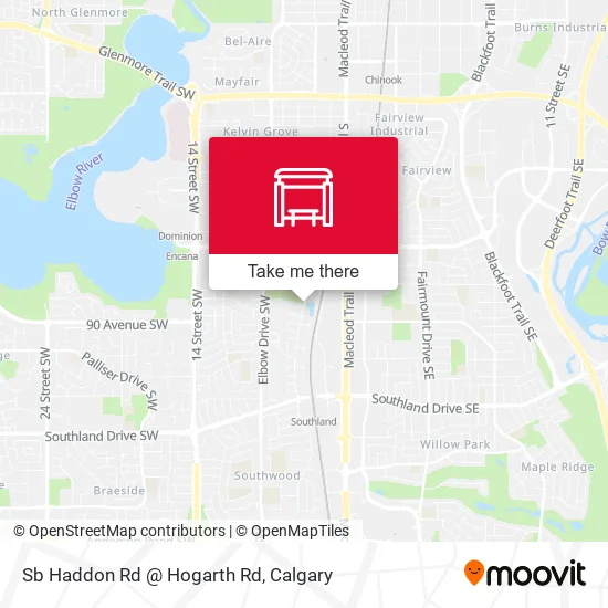 Sb Haddon Rd @ Hogarth Rd map