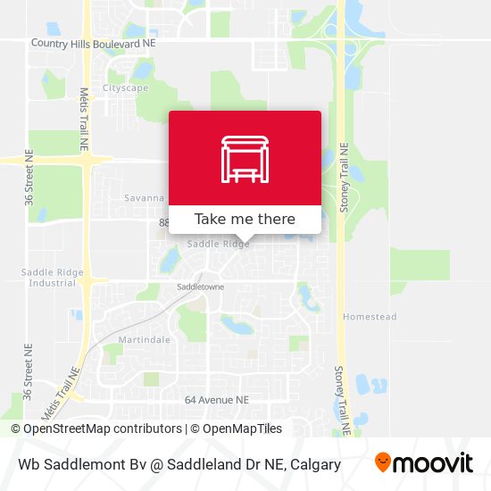 Wb Saddlemont Bv @ Saddleland Dr NE map