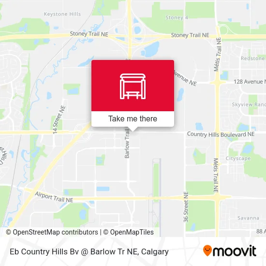 Eb Country Hills Bv @ Barlow Tr NE map