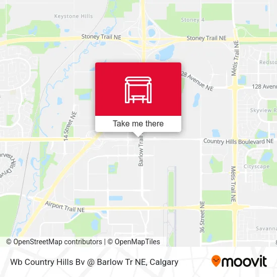 Wb Country Hills Bv @ Barlow Tr NE map