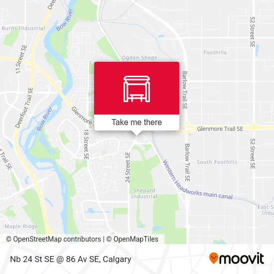 Nb 24 St SE @ 86 Av SE map