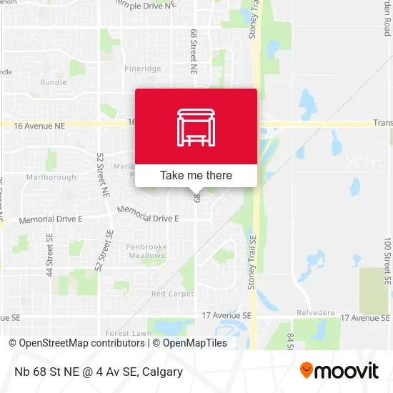 Nb 68 St NE @ 4 Av SE map