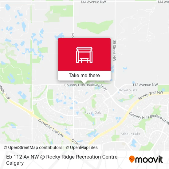 Eb 112 Av NW @ Rocky Ridge Recreation Centre map