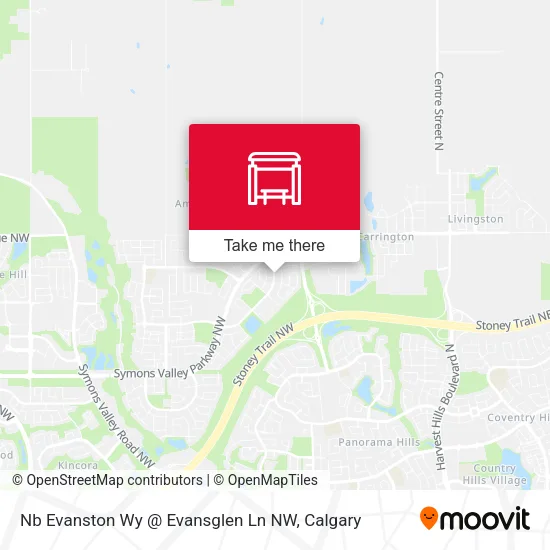 Nb Evanston Wy @ Evansglen Ln  NW map