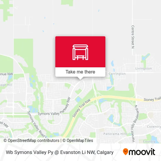 Wb Symons Valley Py @ Evanston Li NW map