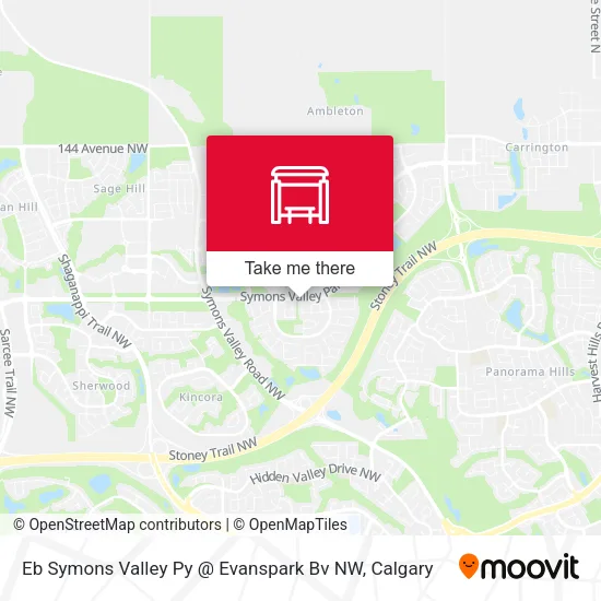 Eb Symons Valley Py @ Evanspark Bv NW map