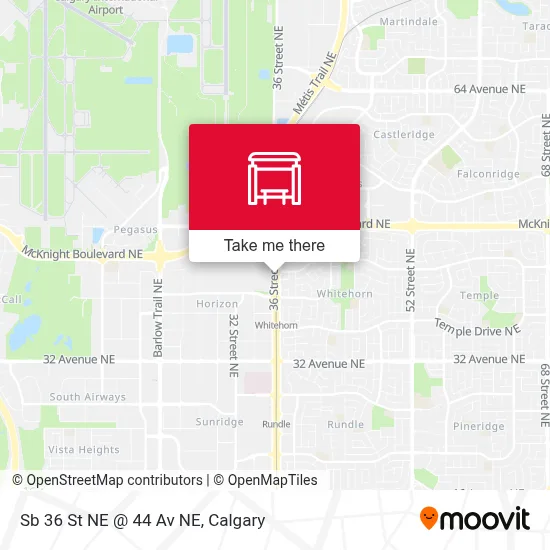 Sb 36 St NE @ 44 Av NE map