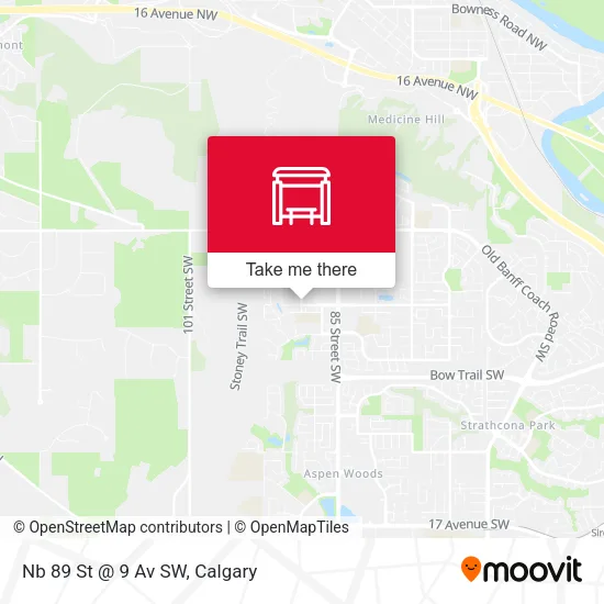 Nb 89 St @ 9 Av SW map