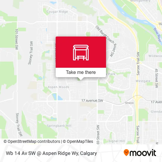 Wb 14 Av SW @ Aspen Ridge Wy map